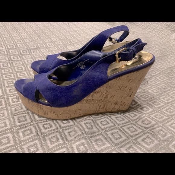 Blue Cork Wedges - Picture 6 of 7